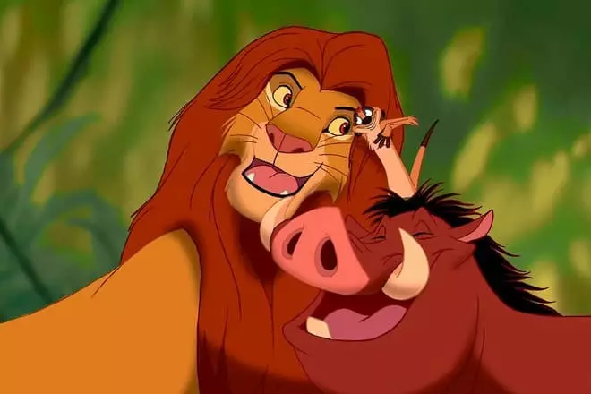 Russed Simba, Timon a Pumba