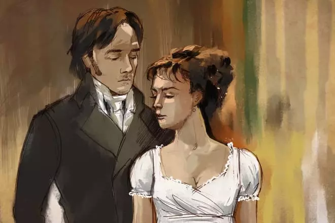Bay Darcy ve Elizabeth Bennet (çizim)