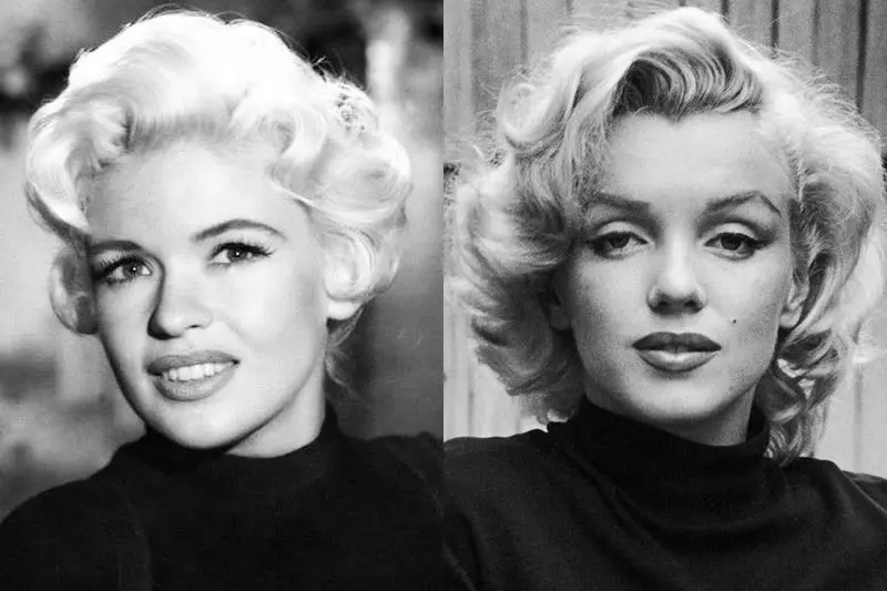 Jane Mansfield thiab Marilyn Monroe