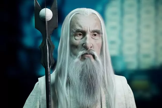 Acteur Christopher Lee in de rol van Saruman