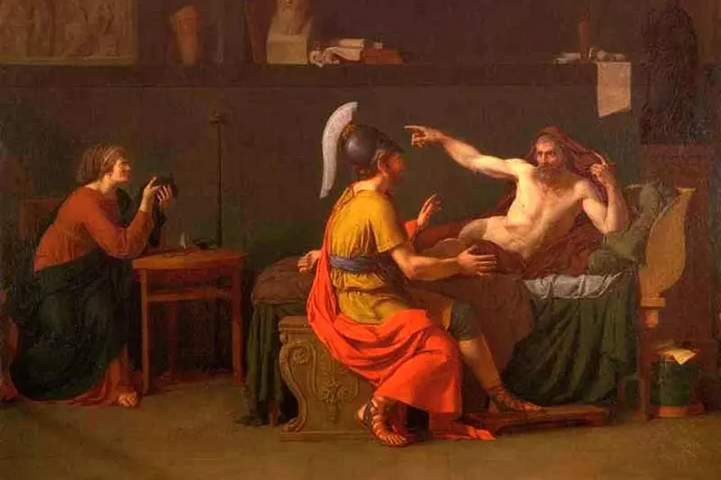 Pericles và anaxagor. Nghệ sĩ Augustine Louis Bel