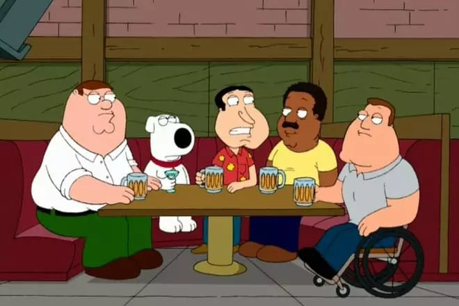 Peter Griffin dengan teman-teman di bar