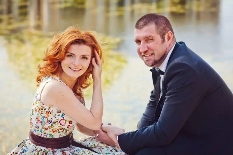 Dmitry Potapenko och hans fru Elena