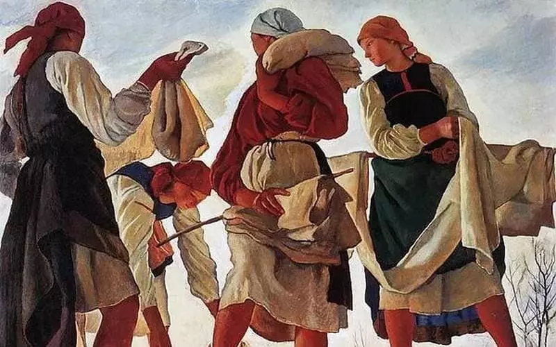 Stampa ta 'Zinaida Serebryakova "Kanvas Whitening", 1917