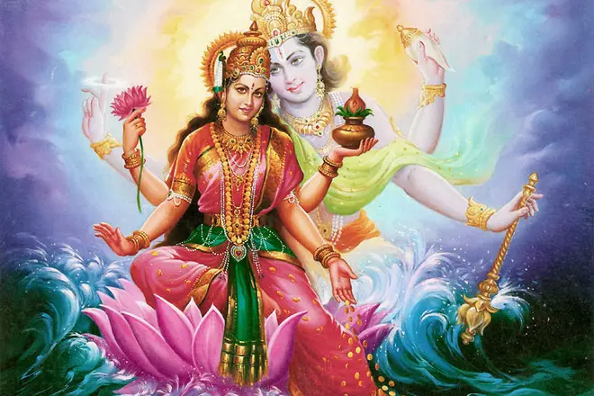 Vishnu e Lakshmi.