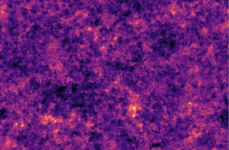 Vypadá to jako nová distribuční mapa temné hmoty (Eta-int.ru)