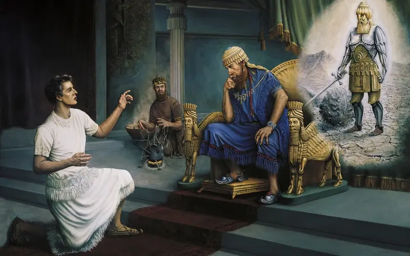 Profeten Daniel fortolker drømmen om nebukadnesar