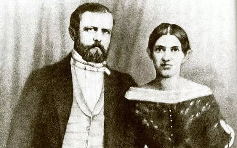 Ото позадина Бизмарк и неговата сопруга