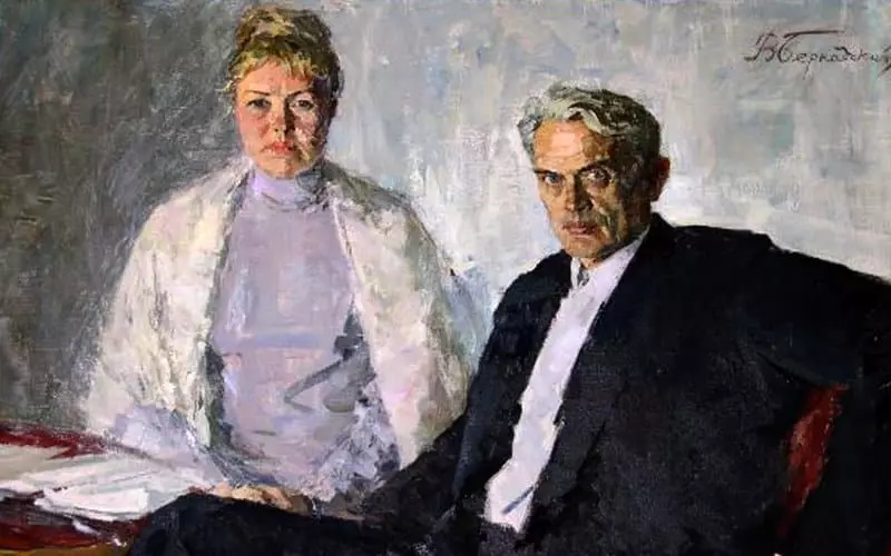 Portret i Alexey Cherkasova dhe Polina Moskvitina