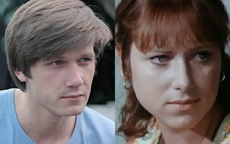 Yuri Slykov och hans fru Natalia Sanko (ramar från filmer