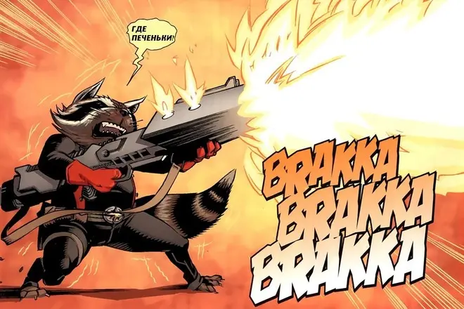 Raccoon raketas komiksuose
