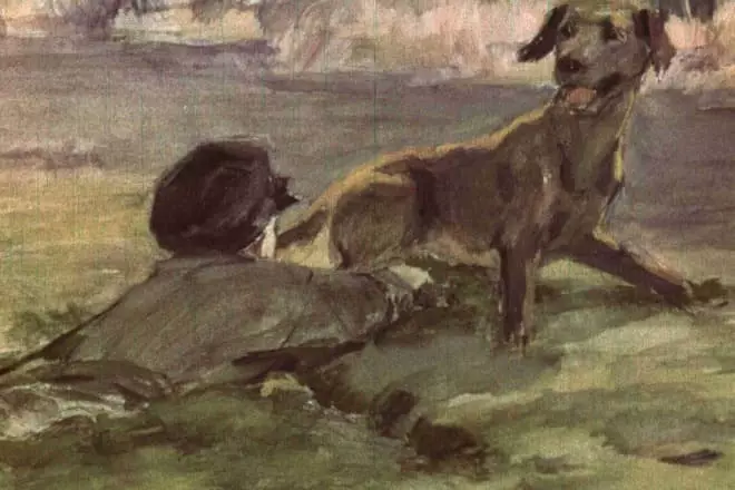 Mitras და ძაღლი ბალახის ჭაობში