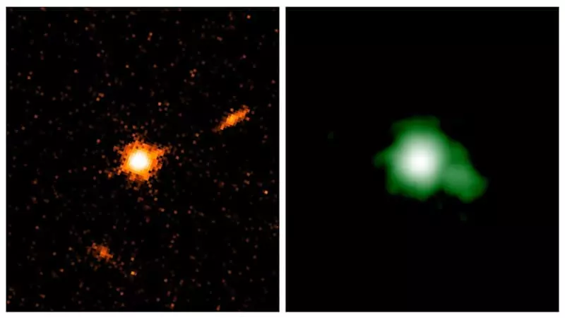 Gb1508 + 5714 Quasar фотосуреттері Оптикалық және рентгендік ауқымдарда жасалған фотосуреттер (https://archive.org/details/Chan-340; https://archive.org/details/Chan-338)