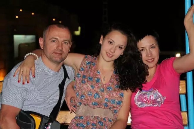 والدین کے ساتھ ارینا Titova.