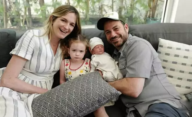 Jimmy Kimmel avec sa femme et ses enfants