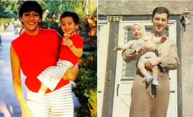 Jimmy Kimmel w dzieciństwie z mamą i ojcem