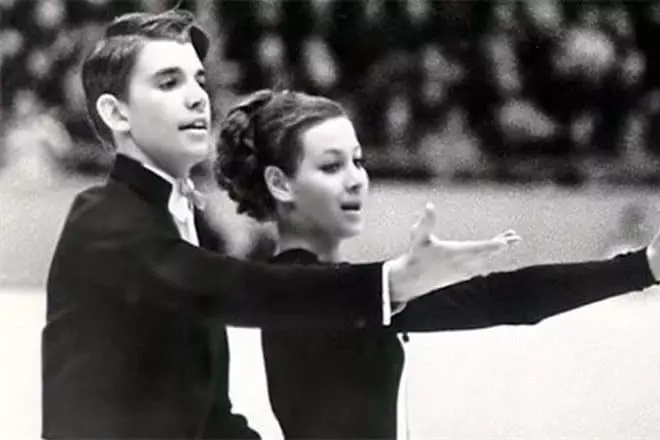 Irina Moiseeva og Andrei Minenkov i ungdom