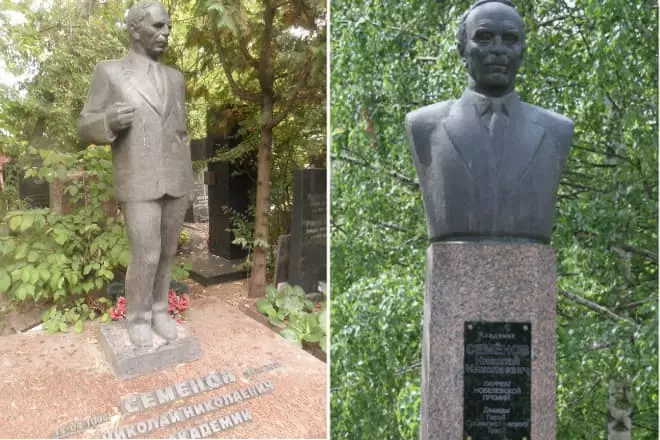 Monument på graven af ​​Nikolai Semenova og Bust i Saratov