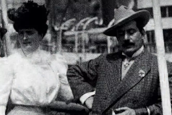 Jacomo Puccini และ Elvira Bonturi ภรรยาของเขา