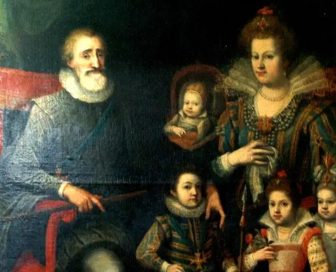 Heinrich IV און Maria Medici מיט קינדער