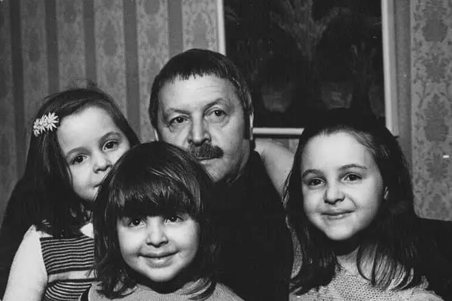Yuri Levitan z córkami