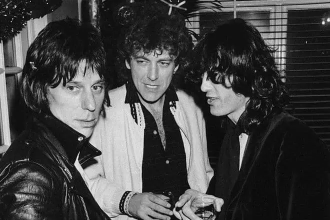 Jeff Beck, Robert Plant en Jimmy Page
