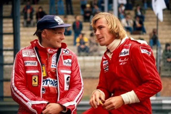 James Hunt and Nicky Lauda