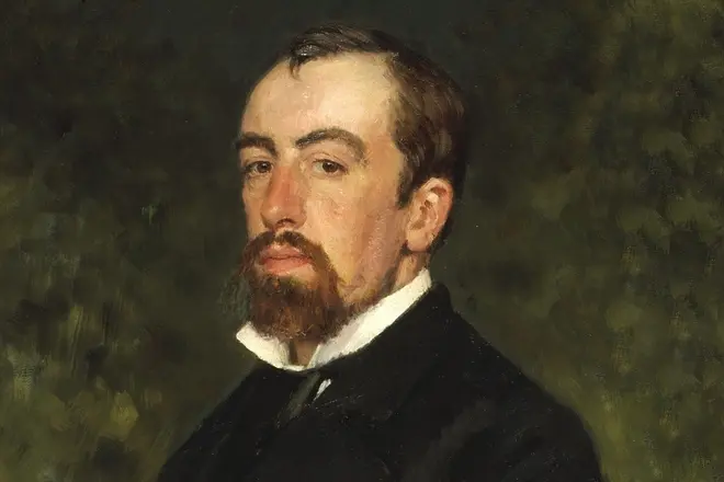 Portret i Vasily Polenov. Artist Ilya Repin