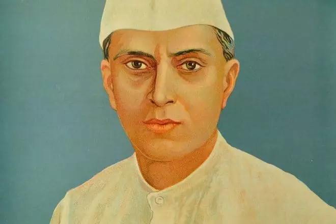 Portrait of Javaharlala Nehru.