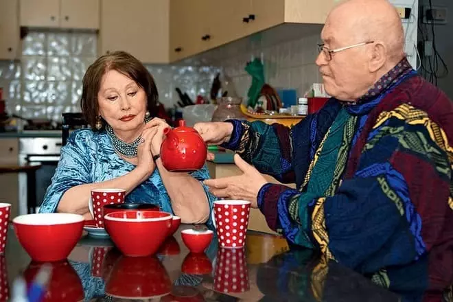 Leonid Satanovsky e Maya Menglet na velhice