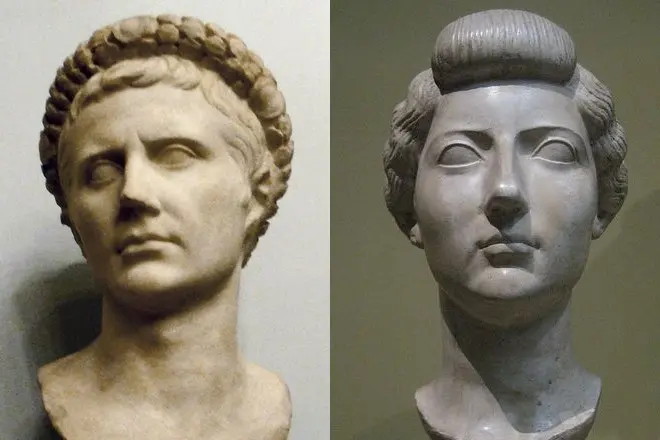 Octavian August och hans tredje fru Libyen Druzill