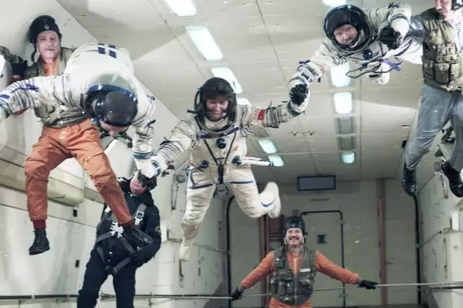 Elena Kondakova en preparación para el vuelo espacial