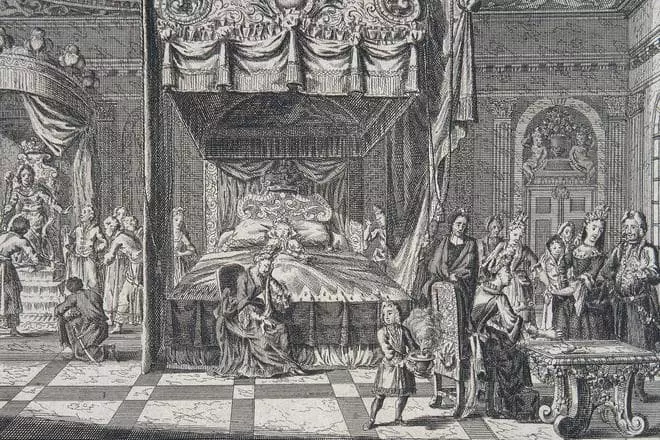 Scene for fødslen af ​​tsarevich Peter II