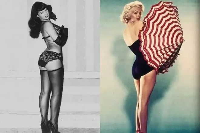 Betty Page e Marilyn Monroe