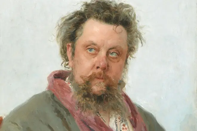 דיוקן של Musorgsky צנוע. אמן איליה Repin.