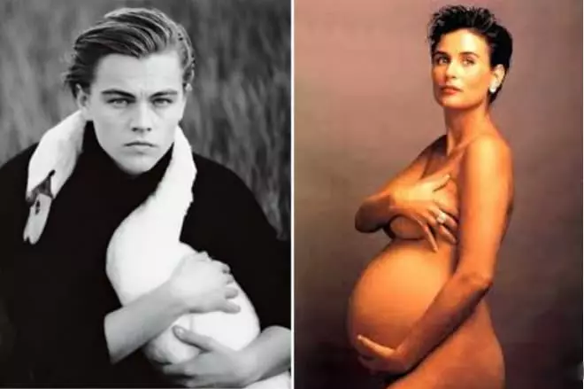 Leonardo di Caprio ak Demi Moore nan foto Annie Leibovitz la