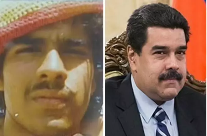 Nicholas Maduro di masa muda dan sekarang