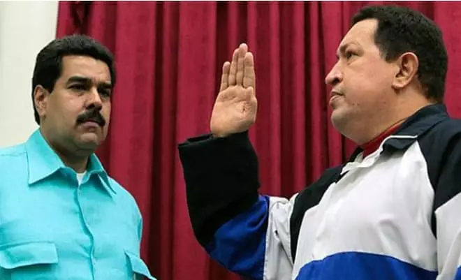 Nicholas Maduro og Hugo Chavez