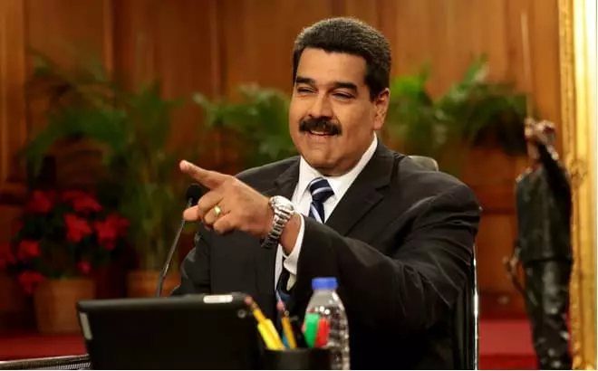 Nicolas Maduro tại một cuộc họp báo