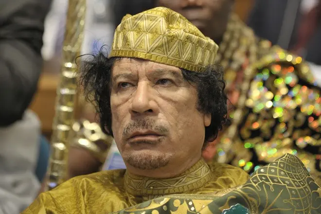 Muamar Gadafi.