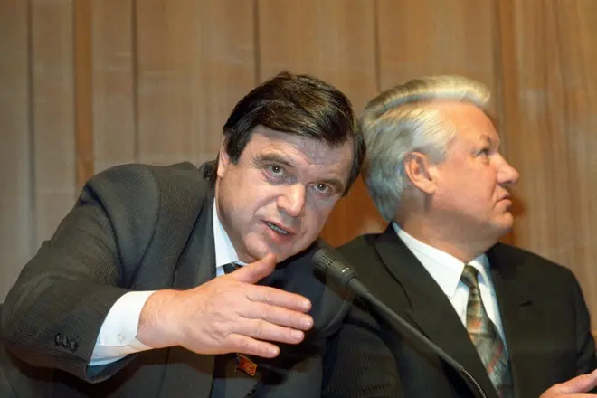 Ruslan Hasbulatov και Boris Yeltsin