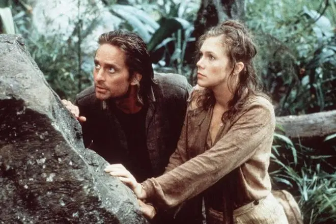 Kathleen Treenn和Michael Douglas在电影中“罗马与石头”