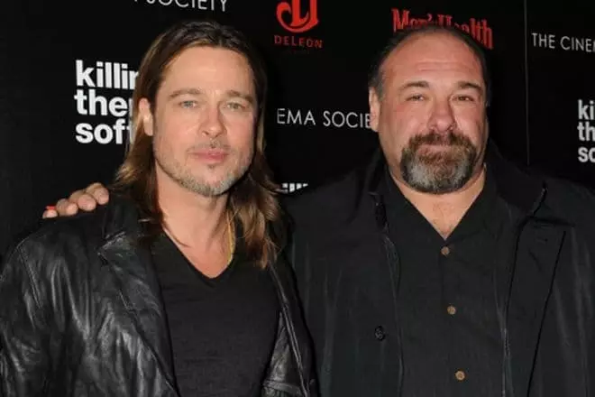 James Gandolfini och Brad Pitt