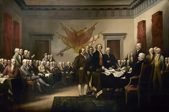 Assinando a Declaração de Independência