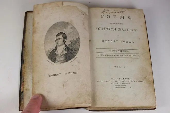 Koleksyon ng mga tula Robert Burns, edisyon ng 1794.
