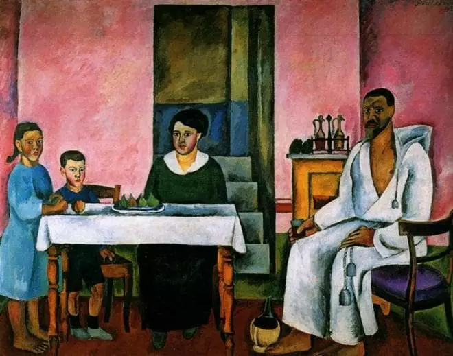 Portrait d'une brosse de famille Petra Konchalovsky