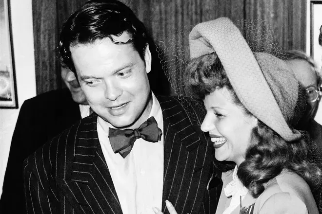 Rita Hayworth en haar tweede man Orson Wells