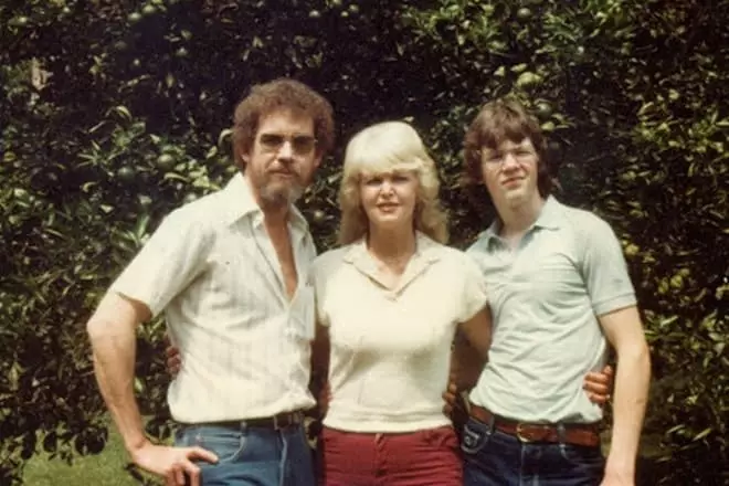 Bob Ross med sin kone og søn