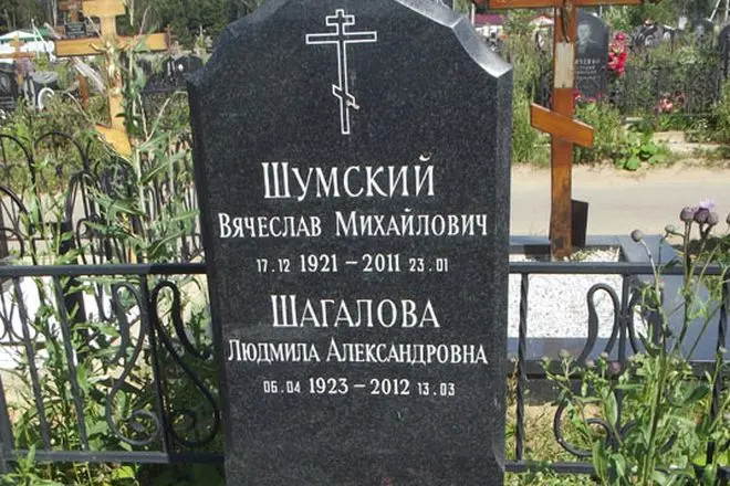 A sepultura de Lyudmila Shagalova