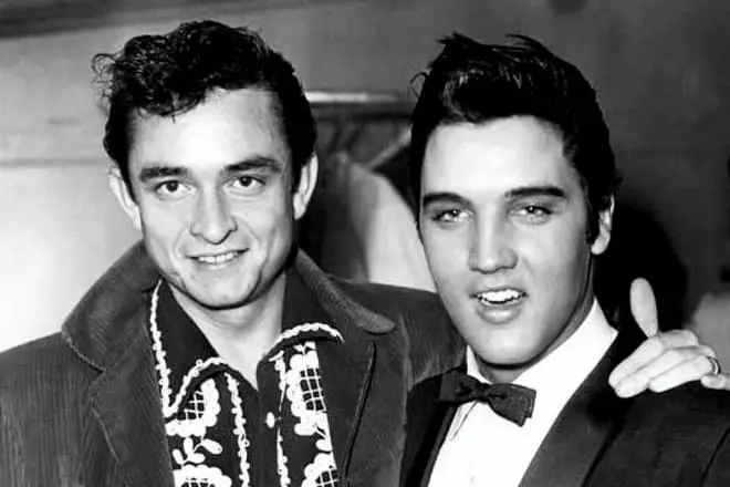 Johnny Cash en Elvis Presley